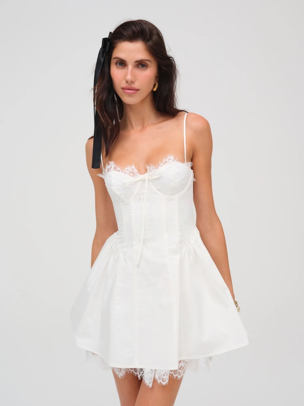 For Love and Lemons Shae Mini Dress white Small